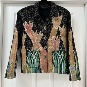 Beautiful PUSHPA Vintage 90’s Embroidered Giraffes
Womens Jacket‎ Size Medium